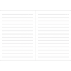 Format B5, papier biały, druk w linie