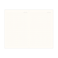 Format medium, papier kremowy, druk w kropki