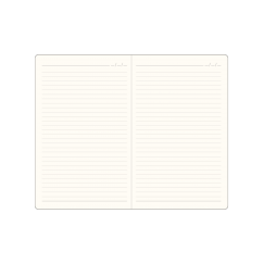 Format medium, papier kremowy, druk w linie