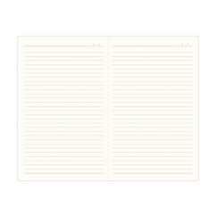 Format medium, papier kremowy, druk w linie