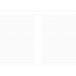 Format około A4, papier biały, druk w linie